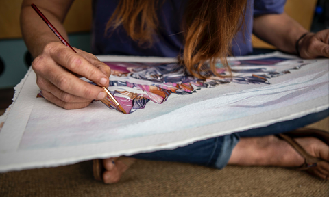 painting of fitz roy patagonia