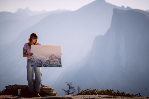 Half dome painting, Yosemite