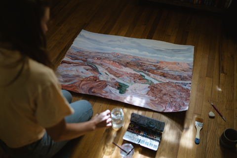 dead horse point watercolor painting